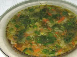 Csirke leves rizs és burgonya recept fotó, kalória