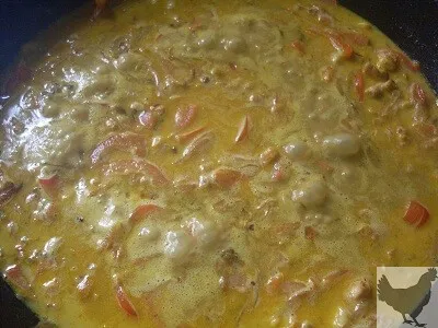 Pui cu legume in sos de curry, ciocan