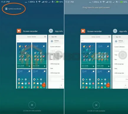 Split Screen Xiaomi - tuning, különösen a használata