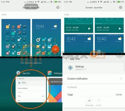 Split Screen Xiaomi - tuning, különösen a használata