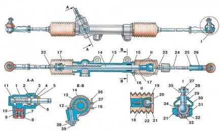 Transmisia de cârmă de auto-diagnosticare si reparare automobilist manuala