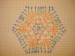 Hexagon horog - afrikai virág, a hurkok