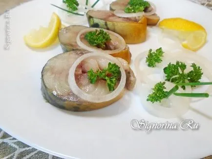 Makréla, sózott lében teát otthon recept egy fotó