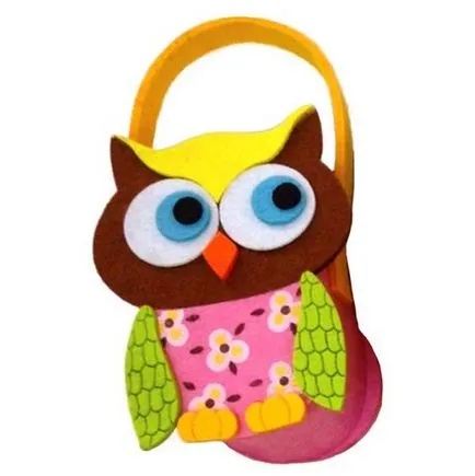 Owl din pâslă și model applique cu propriile sale mâini