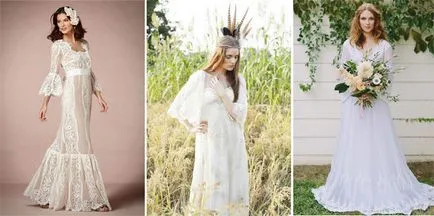 Az esküvő a stílus boho chic - tervezési ötletek, ruházat menyasszony és a vőlegény, fotó és videó