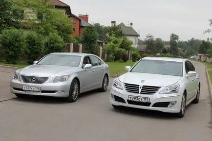 Test Drive на Mercedes S-Class Hyundai ekus срещу Lexus LS 460 и S-Class