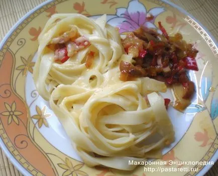 Tagliolini pe pernă de legume, Encyclopedia macaroane