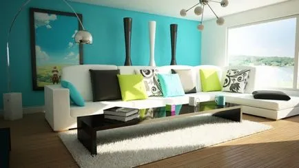 A nappali világos színek - belsőépítészeti ötletek