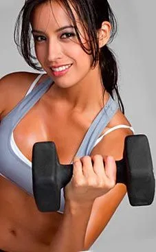 Gyakorlatok súlyzókkal a nők minden izmot