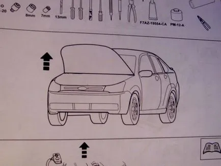 Állítsa be az eredeti köd Ford Focus 2008-2011 években