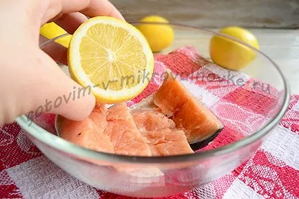 Salmon a mikrohullámú 2 főzés recept