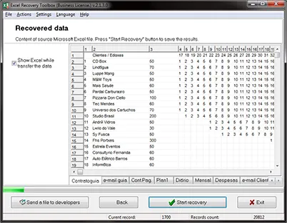 Recuperare de date din fișiere Excel deteriorate folosind Excel set de instrumente de recuperare