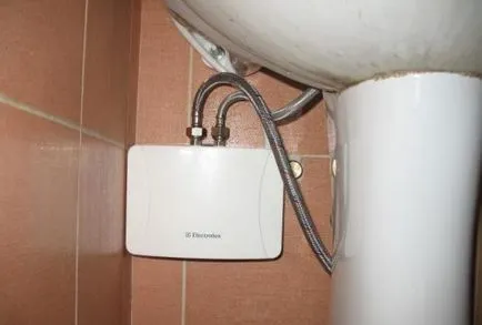 Vízmelegítő mosogató alá áramlás elvét, eszköztárhely