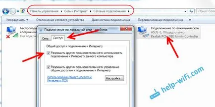 Wi-fi hálózat a számítógép-számítógép a Windows 7 és Windows 8 Internet hozzáférés