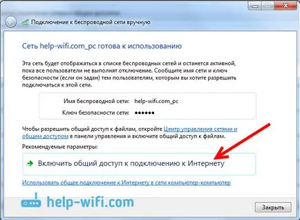 Wi-fi hálózat a számítógép-számítógép a Windows 7 és Windows 8 Internet hozzáférés