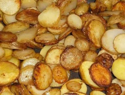 Печени раци пръчки с картофи, рецептата със снимка