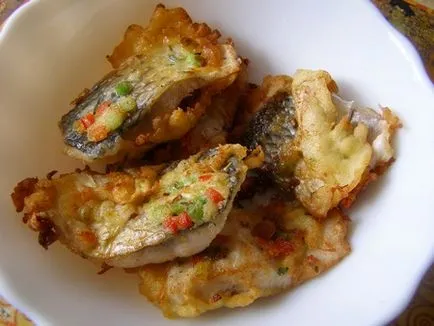Sült hal tésztában rizzsel - egy lépésről lépésre recept pelengasa