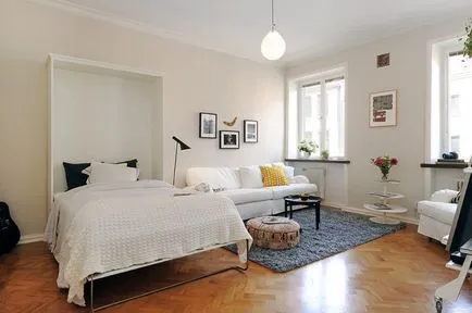15 практичност на идеи, как да се съчетаят в спалнята с които живеят в малък апартамент