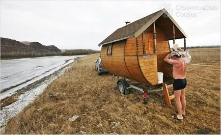 Cadă pe roți, cu mâinile sale - construirea unei baie pe roți (foto)