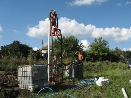 Foraje puturi de preparare a apei, proces de lucru