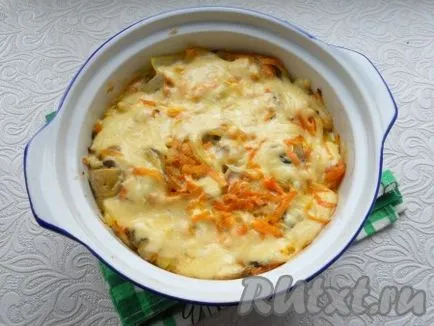 Karfiol, gomba sütőben - a recept egy fotó