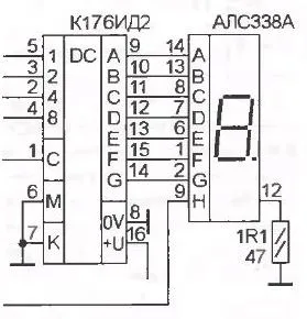 A dekóder-átalakító a hét részes kód, egyszerű elektronikus házi saját kezűleg