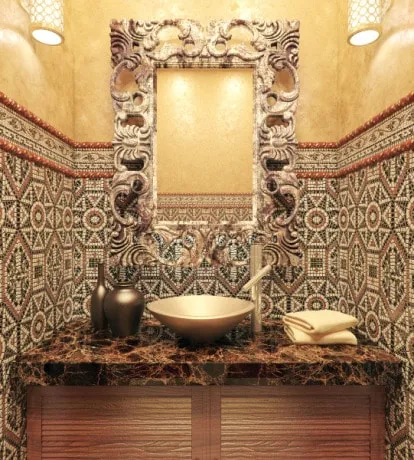 Fürdőszoba tervezés orientális stílusban és főbb jellemzői a létrehozásának szabályait