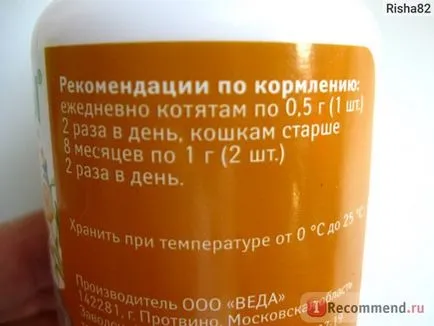 Fitominy Veda Phyto antialergic - „altele decât vitamine pentru feline