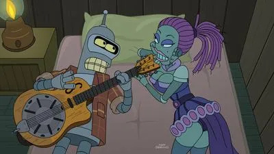 Futurama, сезон 7 - епизод 15 (вихрушка романтика Фрей и лила) гледате онлайн