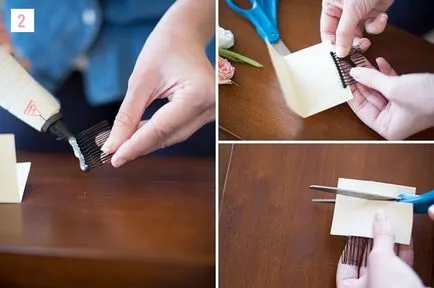 Barrette pieptene cu flori proaspete (diy)