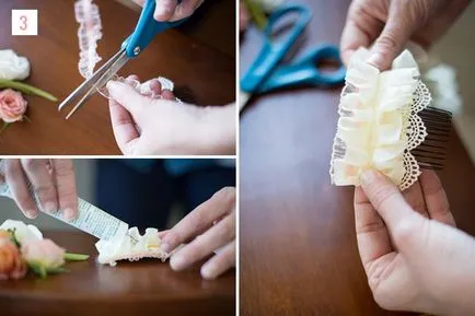 Barrette pieptene cu flori proaspete (diy)