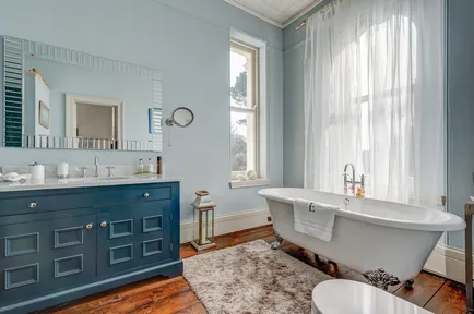 Bútor stílusában Provence a nappali, előszoba, konyha, hálószoba és fürdőszoba, gyönyörű belső terek és szobák