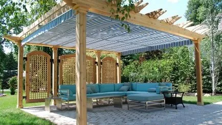 Producția de pergole din lemn la comanda de la Moscova cumpăra o pergola din lemn din ubesedki