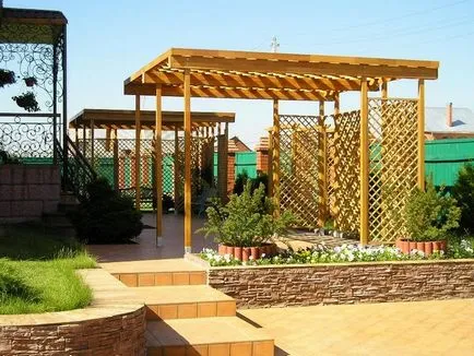 Producția de pergole din lemn la comanda de la Moscova cumpăra o pergola din lemn din ubesedki