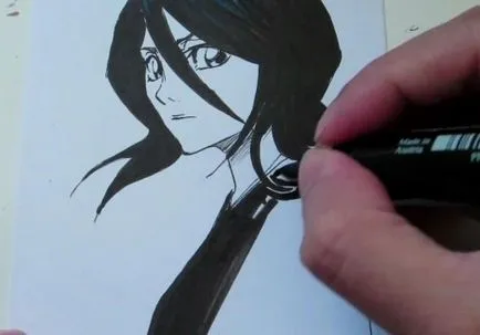 Cum de a desena etape creion Rukia Kuchiki - lecții de desen - utile cu privire la artsphera