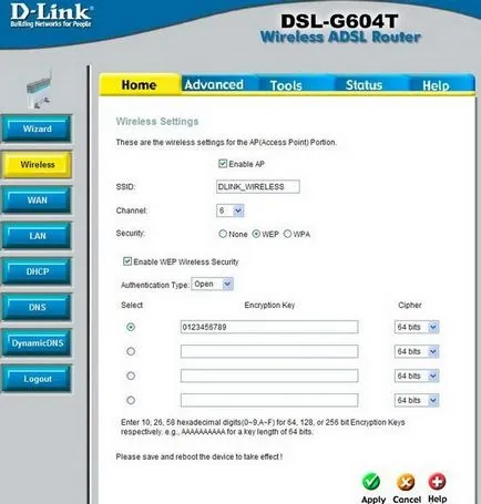 Cum se configurează un router d-link-g604t DSL