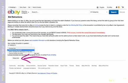 Cum de a anula o sumă licitată pe eBay