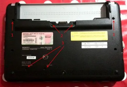 Hogyan szétszedni a netbook Sony Vaio PCG-21311v (vpcm12m1r) - hogyan szétszedni Sony Vaio - javítás és szerviz