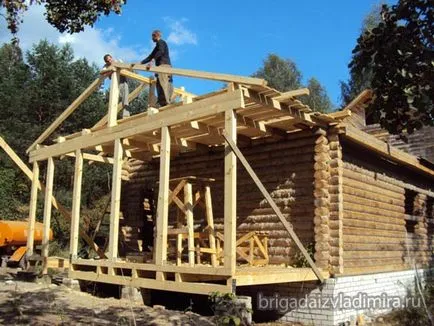 Hogyan lehet csatolni a verandára, hogy a ház egy log videó - online tanfolyamok