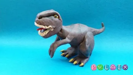 Tyrannosaurus plastilină etape lecție Cum orb