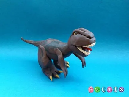 Tyrannosaurus plastilină etape lecție Cum orb