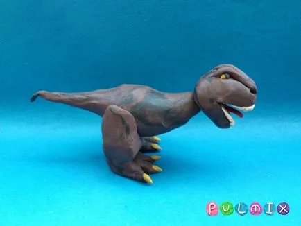 Tyrannosaurus plastilină etape lecție Cum orb