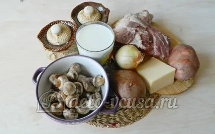 gratinat de cartofi cu carne și ciuperci reteta cu o fotografie - un pas cu pas caserole cu carne de gătit