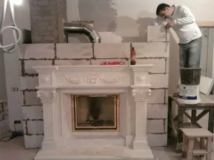 Горящата камина в къщата с въздушно отопление и други, изграждане на свои ръце