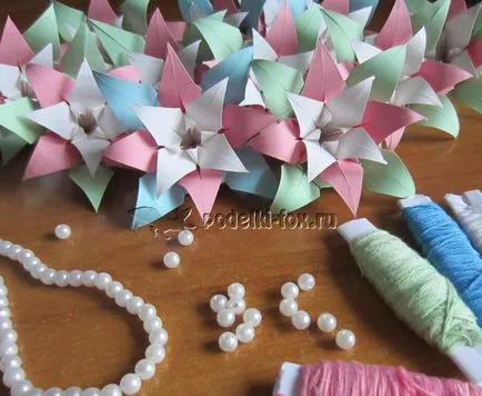 Kusudama лилия, занаяти с ръцете си и игри за деца, занаяти Lisichkin