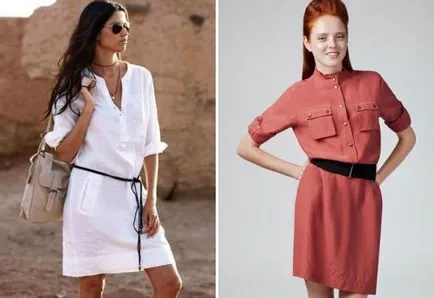 Rochie lenjerie modă - cu vyshyvkoy și dantelă, și o cutie directă, tricou și hanorac, trapezoidal și un halat de baie