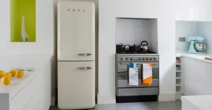 Pot pune la frigider lângă o plită cu gaz (62 poze) Amplasat lângă un built-in alama