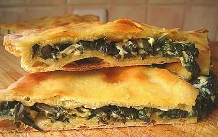 Oszét pite csirke és gomba recept