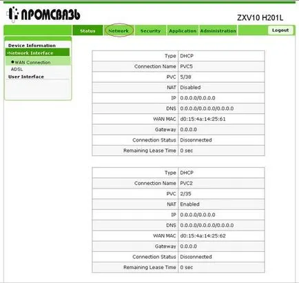 A wi-fi byfly a modem Promsviaz h201l h208l