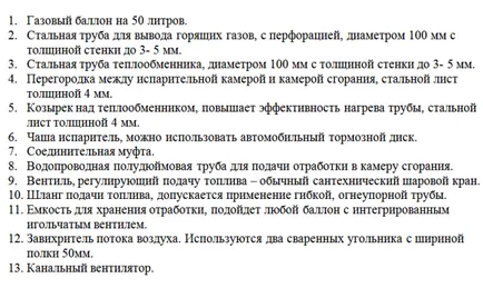 Cuptor pentru lucrul în mâinile lor pentru garaj încălzire